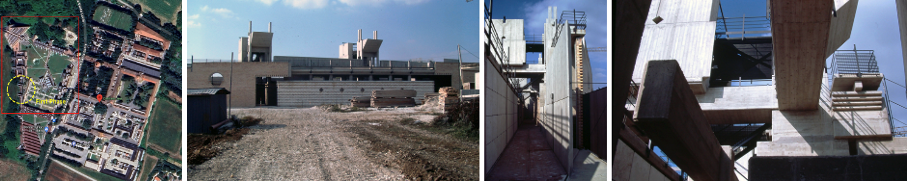 Google Images -site plan, and photographs of building structures (author's collection)